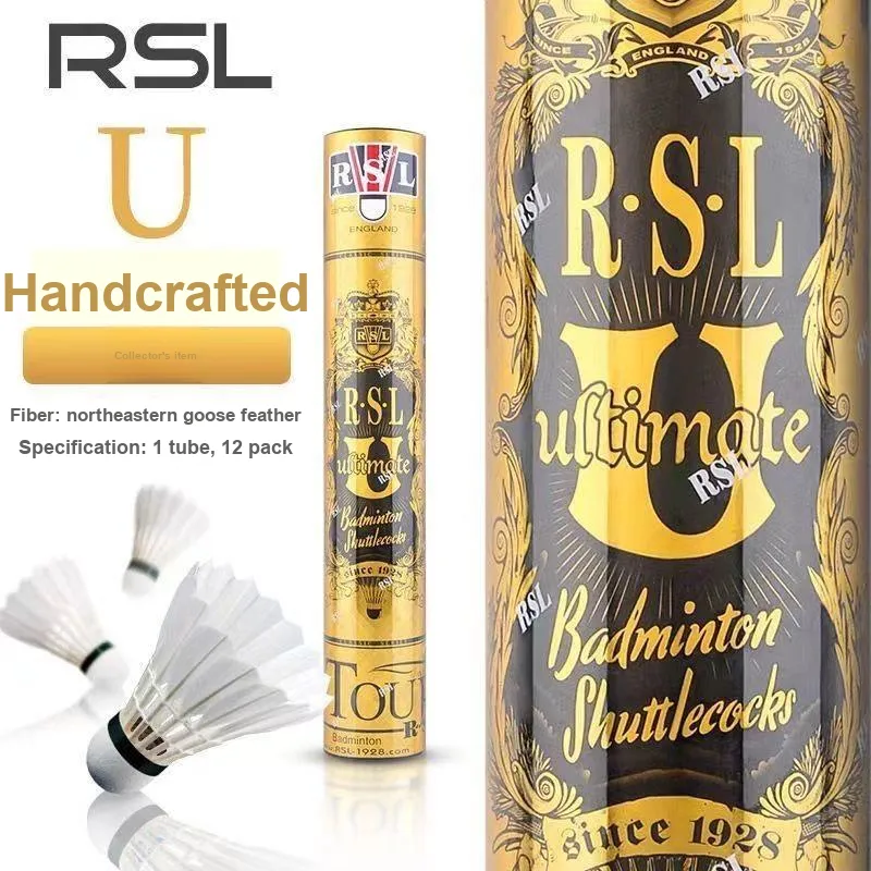 RSL 12 Pack Goose Feather Big Board Duck Feather Shuttlecocks-4