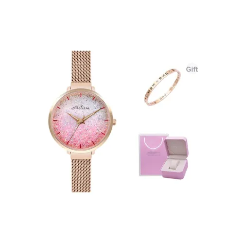Melissa Кварцевый механизм Часы Женские Розовый циферблат