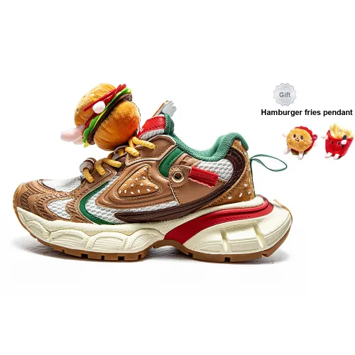 HeeDimensional Chunky Sneakers Unisex Low-Top Burger Party