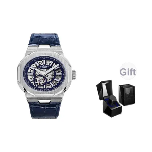 Роторный Camera Policy Collection Наручные часы Автоматический Механический Механизм Кожаный Ремешок 40 мм Синий Циферблат Мужские Часы