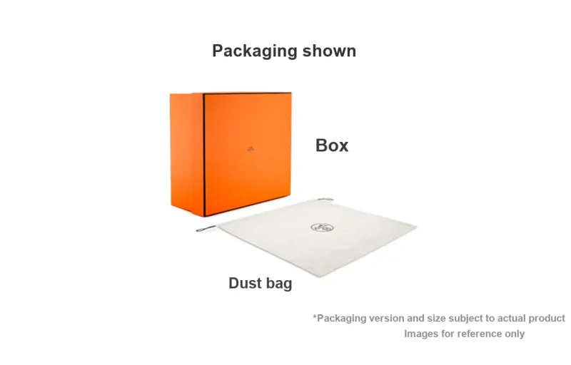 HERMES Cotton Storage Bag Small Size Women's Geranium Orange-3