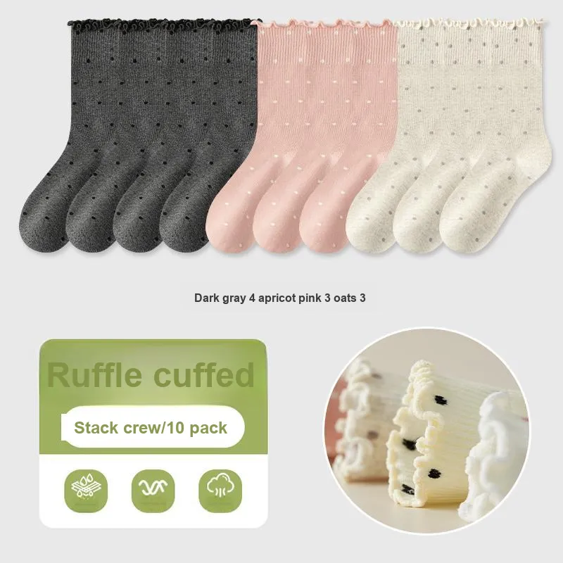 KJ Mid Calf Socks Women's Box 10 Pack-4