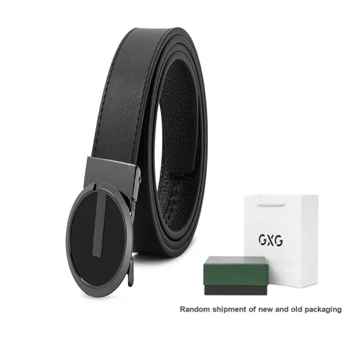 GXG Leather Belts Men Black