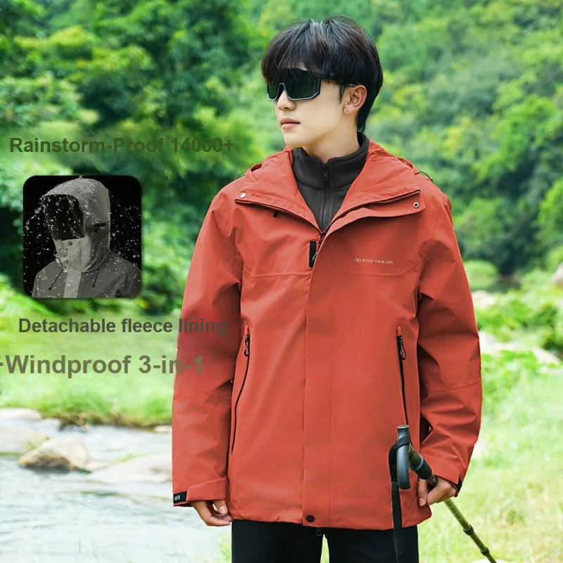 TOM TAILOR Mountain Versatile Water-Resistant Windproof And Water-Repellent Windbreaker Jacket Unisex-3