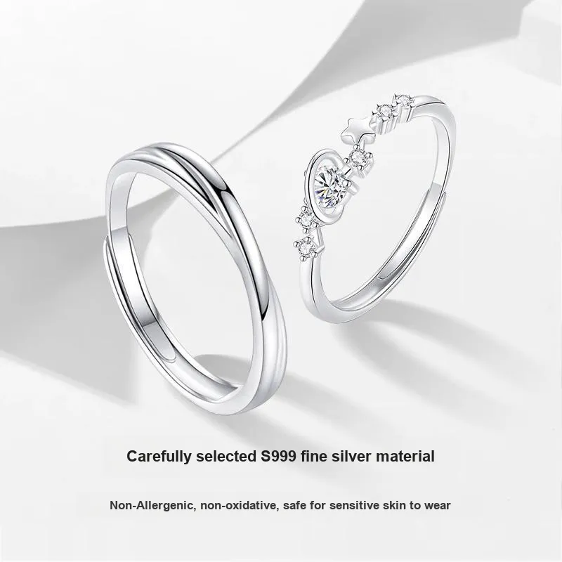 MISS TOOYA S999 Fine Silver Rings Unisex-2