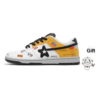 RIPSTAR SKBD SC Anti Slip Wear Resistant Low Top Skateboard Shoes Unisex White
