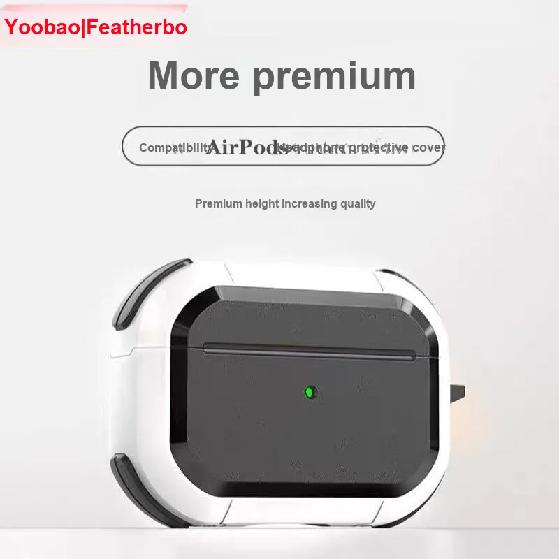 Yoobao Compatibility AirPods1/2/3 TPU Upgraded Airbag Protective Matte With Impact Resistant Features Headphone Cases-1