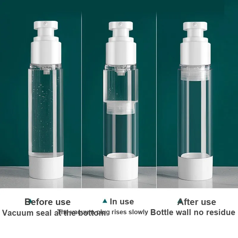 JINGLINGLONG Vacuum Dosing Bottle Spray Bottle Set 50ml Press Bottle Empty Bottle Travel Portable Cosmetic Bottle-2