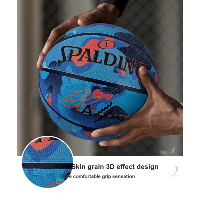 SPALDING x Andrew Archer Rubber Basketball Blue Size 7 Ball Training Unisex-9