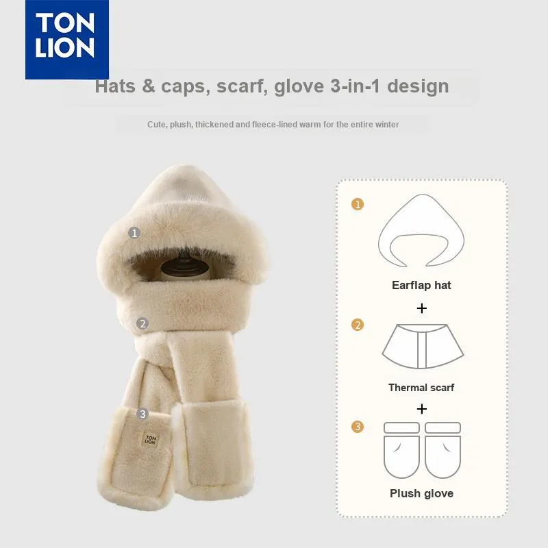 Tonlion Polyester Hoods & Plush Hats Unisex-2