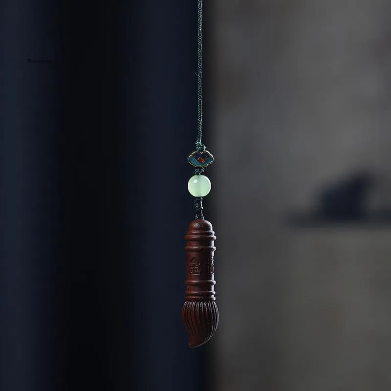 HUANAI Sandalwood Pendant With Backpack Attachment Unisex-7