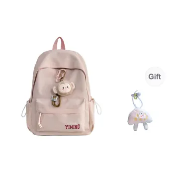URBAN FOREST Nylon Backpack Unisex Pink/Light Blue/Burgundy/Black/White
