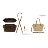City23 Milk Tea Adjustable Shoulder Strap 90-120cm+Brown Felt Liner+Free Modified Accessories