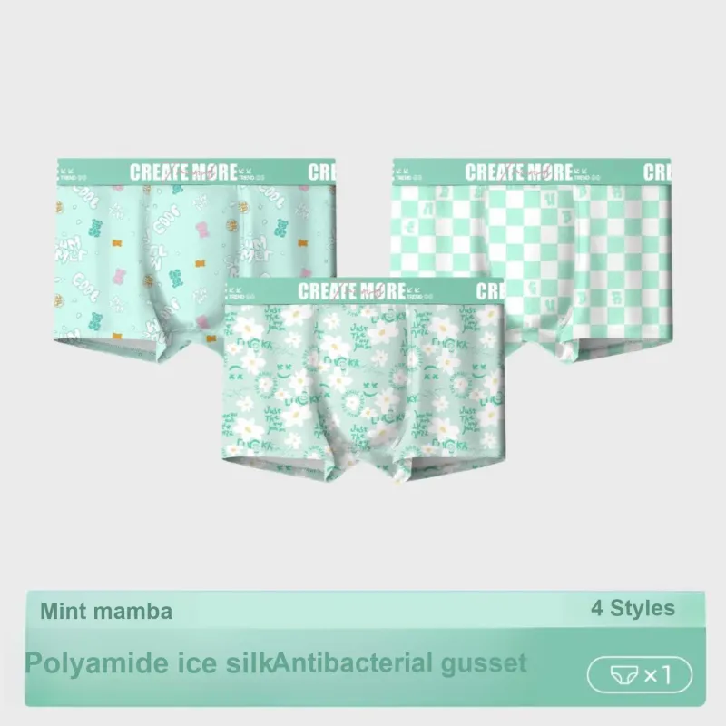 Qiao Ni Tong Underpants Men's 4 Pack-2