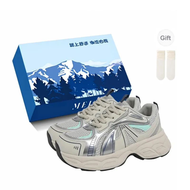 Fawn Miri Slip Resistant And Abrasion Resistant Coverage Low Top Chunky Sneakers Women's-0
