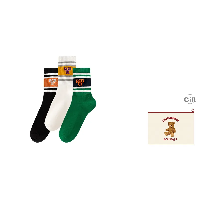 Caramella Mid-Calf Socks Men's Shopping Bag Combo Set-14