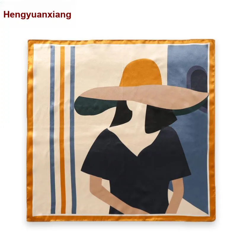 H YXIANG Silk Scarves Women's-1
