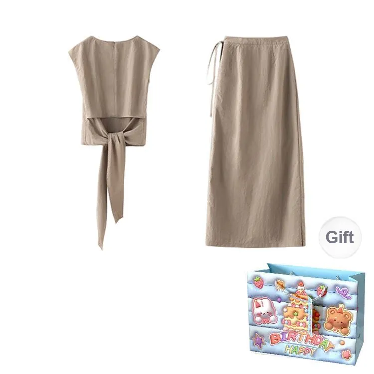 TWOPLUMGIRLS Two Piece Skirt Sets Women's-1
