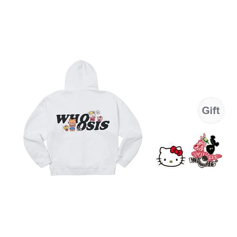 WHOOSIS X HELLO KITTY Sweatshirt Fall Winter Unisex-1