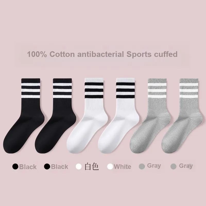 H YXIANG Mid Calf Socks Unisex 6 Pack-1