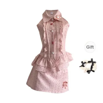 Skirt Set Women's Pink Single Item