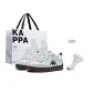 Classic White/Pelican Gray[White Shopping Bag+Crew Socks]