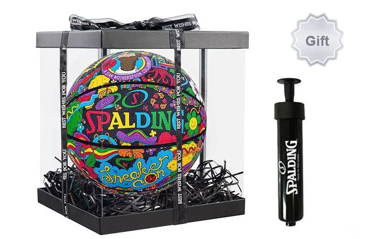 SPALDING x SneakerCon Co branded Collection PU Basketball Multicolor Size 7 Training Unisex-3