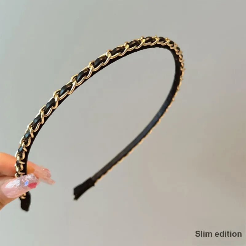 Connect The Past And The Present. Fabric Headbands Women's Black-1