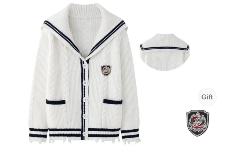 Tokyo Season Knitwear Spring And Fall Unisex White-0