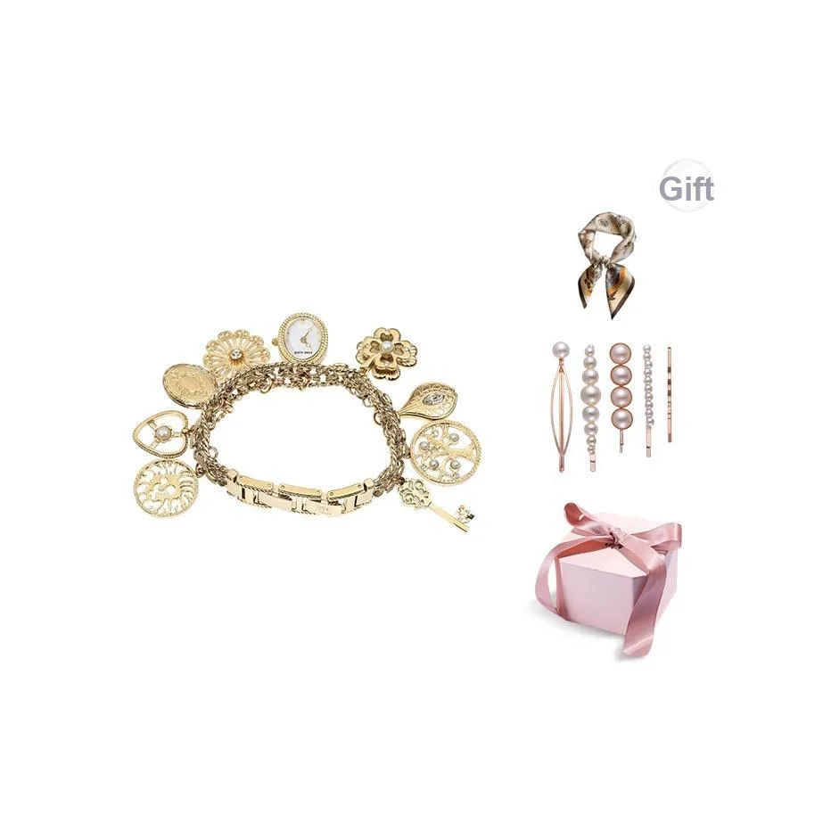 ANNE KLEIN Наручные часы Кварцевый механизм Нержавеющая сталь Сплав Ремешок Белый циферблат Женские часы