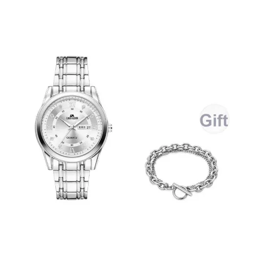 LIBER AEDON Наручные часы Кварцевый механизм Белый циферблат Мужские часы Эксклюзивная коробка