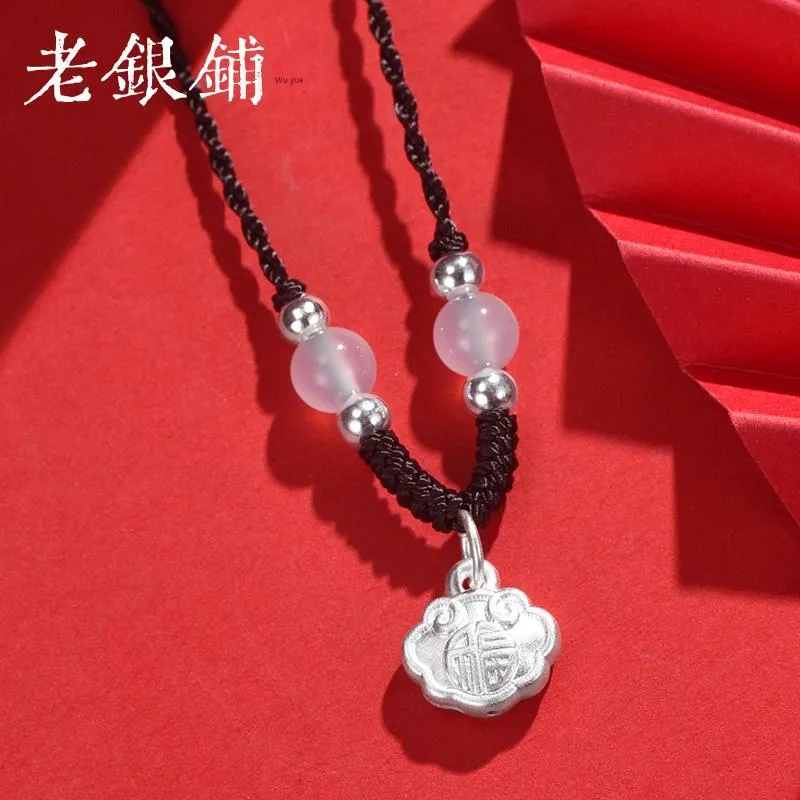 Wylyp 999 Fine Silver Necklaces Women's Silver-3