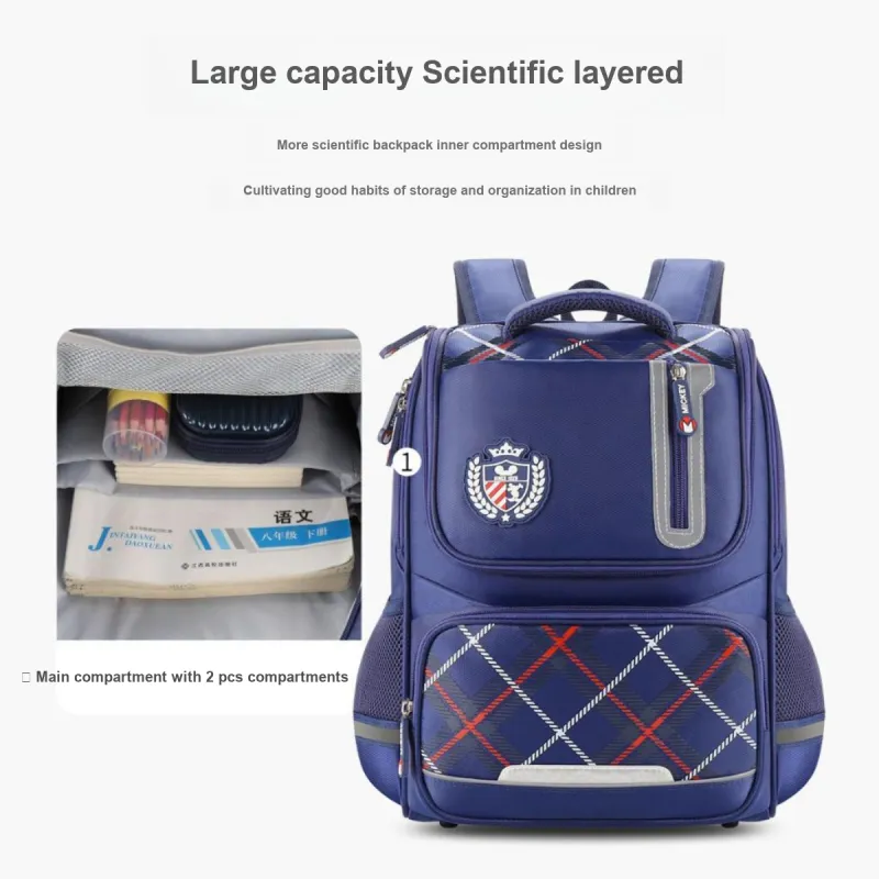 Disney Polyester Backpack Regular Unisex Navy Blue/Pink-4