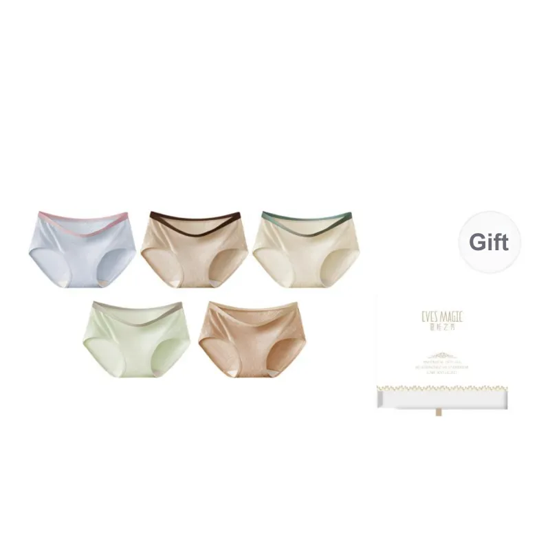 XIA.WA.ZHI.XIU Underpants Women's Shopping Bag 5 Pack-28