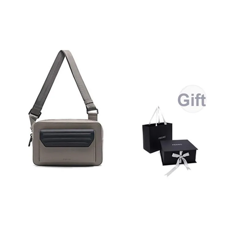 PEDRO Fabric Shoulder Bag Men's Black/Light Taupe