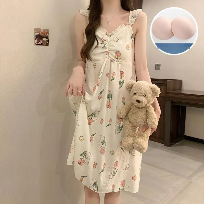 Ta Yan Nightgown Women's Apricot-5