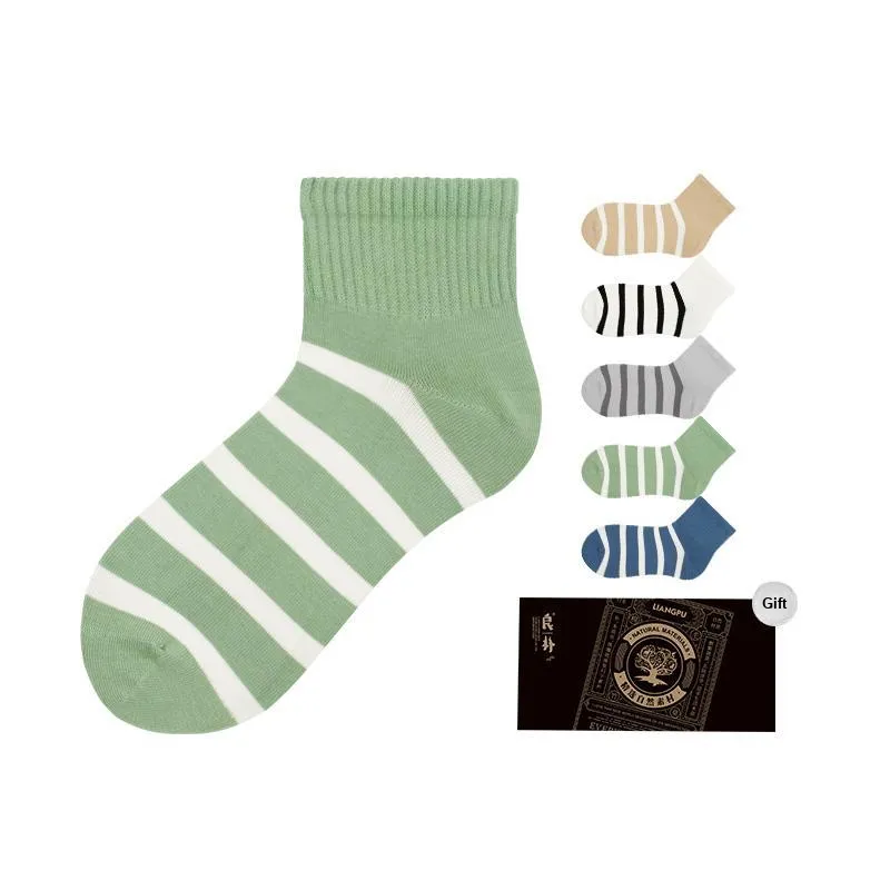 LIANGPU Ankle Socks Men's 5 Pack-1