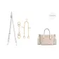 [Chalk White Set of 3]Extender Chain 15cm+Decorative Chain 26.5cm+Shoulder Strap 91-120cm
