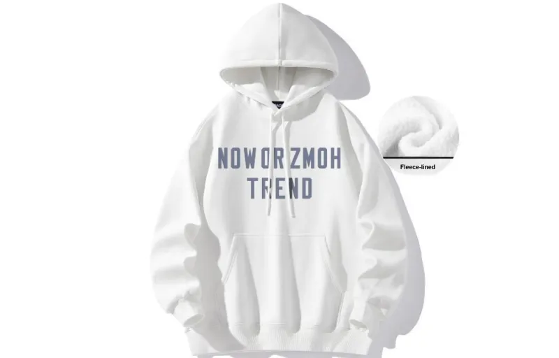 ZMOH Fleece Lined Hoodie Unisex Couple's-7