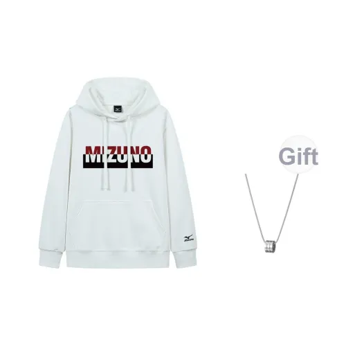 Mizuno Толстовка Унисекс Белый В комплекте с ожерельем