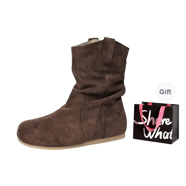 BIGTREE Ankle Boots Women's Apricot/Coffee/Caramel/Khaki/Black-2