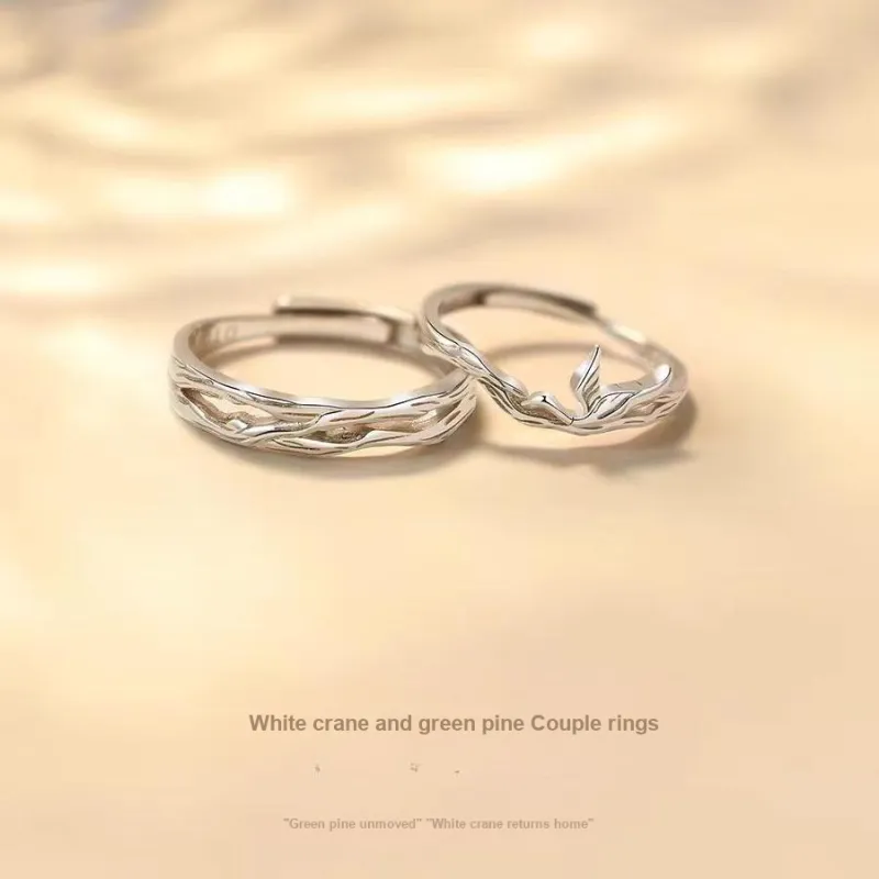 GUDUD 999 Fine Silver Rings Unisex-1