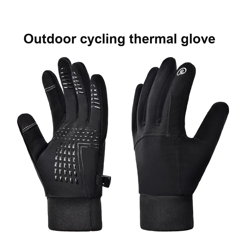 Aito Riding Equipment Glove Unisex Polyamide Silicone Short Plush M/L/XL Black-3