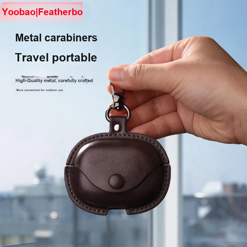 Yoobao Compatibility With Redmi Buds 6/Buds 6 Active Leather Business Impact Resistant With Hooks Headphone Set-3