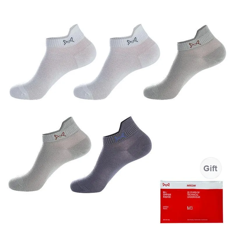 MIIOW Cool One Summer Series Ankle Socks Men's 5 Pack-14