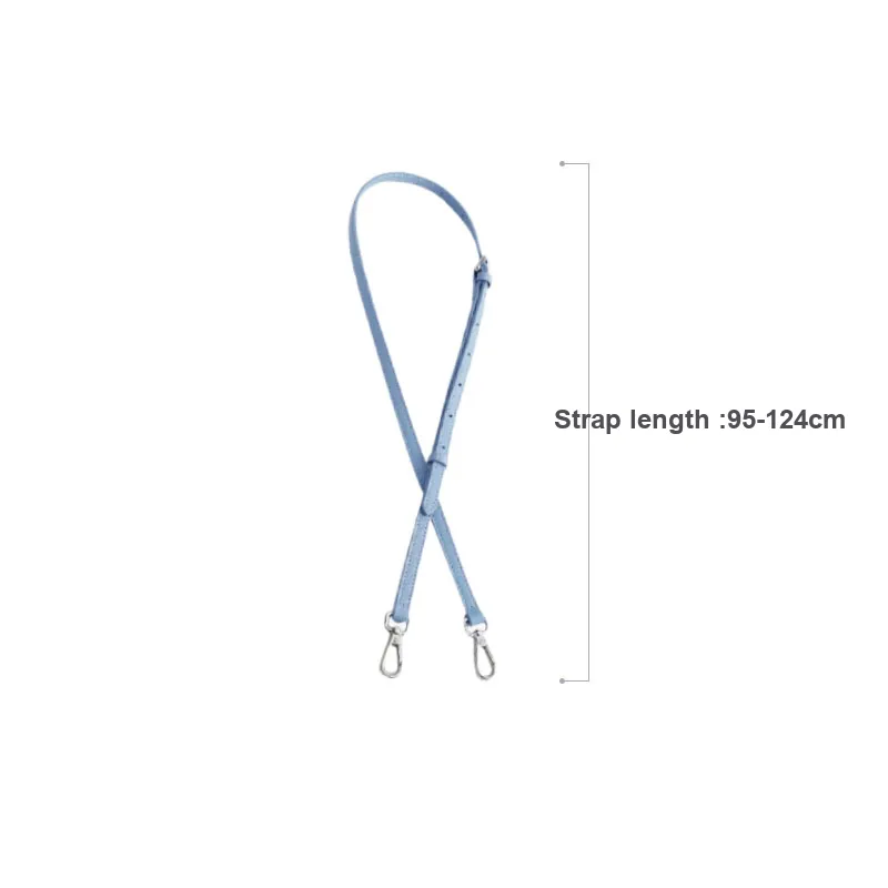 Ingenuity Handmade Cow Leather Bag Strap Women's Blue-2