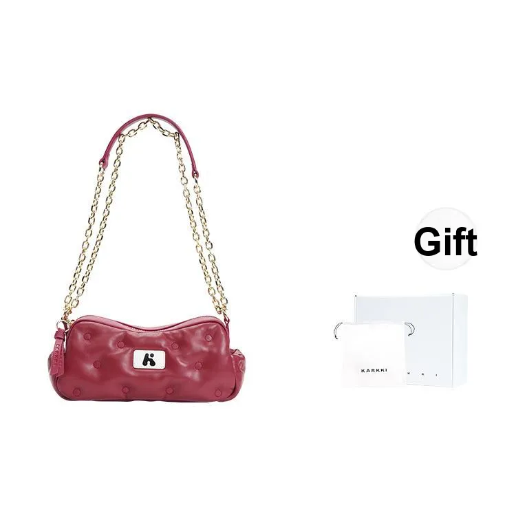 Karkki Sheepskin Trendy Premium Сумка через плечо Женская Красная