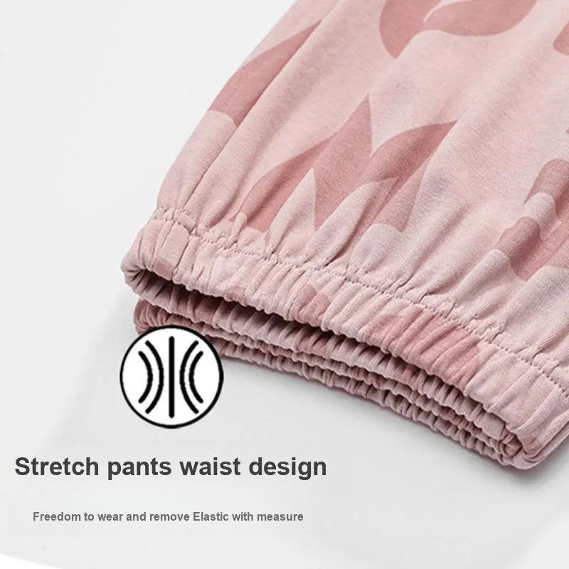 MIIOW Pajama Set Women's Pink Letter-1