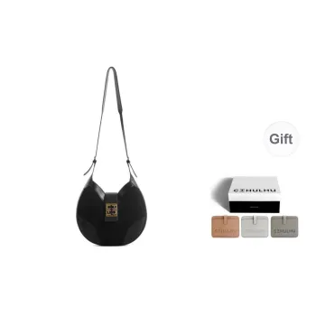 Cthulhu Cow Leather Detachable Long Shoulder Strap Hobo Saddle Bag Shoulder Bag Medium Size Women's Brown