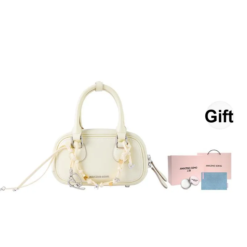 AMAZING SONG Cow Leather Commute Date Campus Shoulder Bag, Crossbody Bag, Handbag Women's Multicolor-0